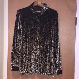 Denim & Co. velvety button down